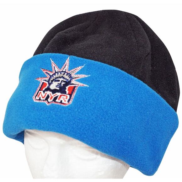 New York NY Rangers Nhl Hockey Beanie Cap - Lady Liberty Logo Fleece Cuffed Hat - Picture 3 of 8